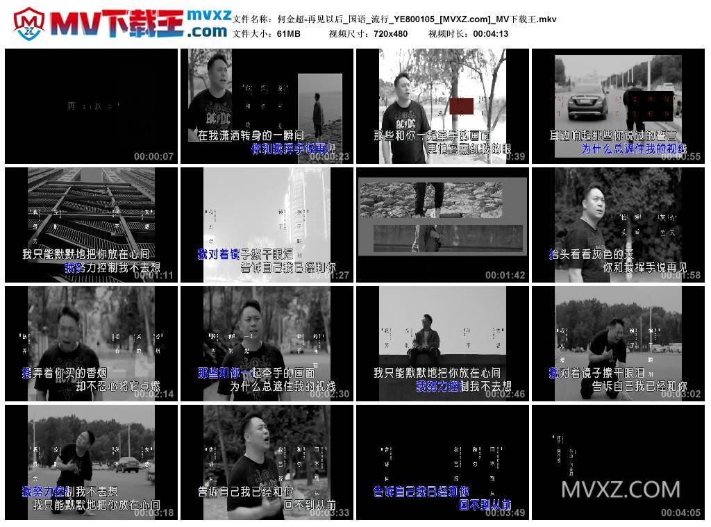 何金超-再见以后_国语_流行_YE800105